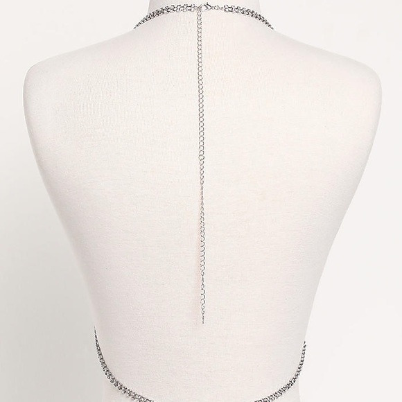 Crystal Embellished Body Harness Bra - Picture 6 of 8